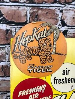 Vintage 1960's HepKat Tiger Air Freshener Cardboard Store Display Clown