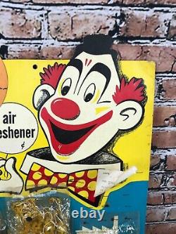 Vintage 1960's HepKat Tiger Air Freshener Cardboard Store Display Clown