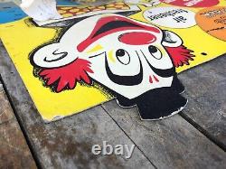 Vintage 1960's HepKat Tiger Air Freshener Cardboard Store Display Clown