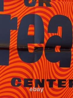 Vintage 1968 HALLOWEEN Trick Or TREAT retail store display sign HUGE paper 40x54