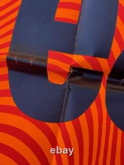 Vintage 1968 HALLOWEEN Trick Or TREAT retail store display sign HUGE paper 40x54