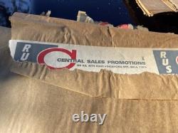 Vintage 1968 HALLOWEEN Trick Or TREAT retail store display sign HUGE paper 40x54