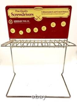 Vintage 1970's Greenlee Tool Cabinetmaker Screwdriver Store Display