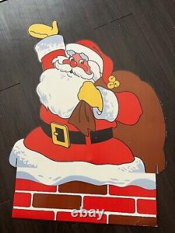 Vintage 1985 Kraft Inc Santa Christmas Reindeer POS Store Advertising Display