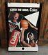 Vintage 1987 Coca-Cola STORE DISPLAY SIGN with MICHAEL JORDAN & MAX HEADROOM