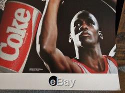 Vintage 1987 Coca-Cola STORE DISPLAY SIGN with MICHAEL JORDAN & MAX HEADROOM