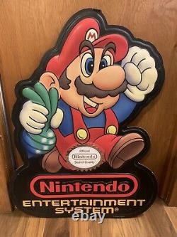 Vintage 1989 Nintendo Super Mario Bros 2 NES Store Sign NM with chain