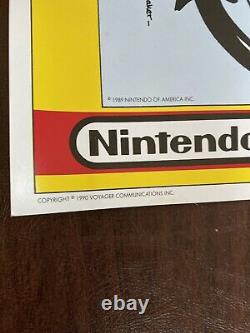 Vintage 1990 Nintendo Comic System Mario Special Ed Store Display Sign Poster