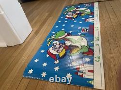 Vintage 1991 SNES Super Nintendo Mario Store Display Sign Pepsi Promo Christmas