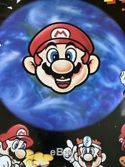 Vintage 1993 Nintendo NES SNES Gameboy Mario Mania Store Display Sign Poster NEW