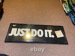 Vintage 1995 Nike Just Do It Framed Rectangular 37x13 Store Display Promo Sign