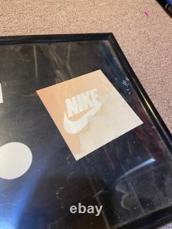 Vintage 1995 Nike Just Do It Framed Rectangular 37x13 Store Display Promo Sign