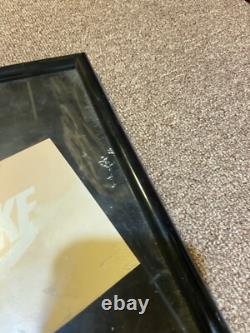 Vintage 1995 Nike Just Do It Framed Rectangular 37x13 Store Display Promo Sign