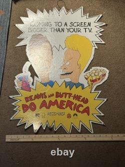 Vintage 1996 Beavis and Butt-Head Do America Cardboard Movie Promo Display