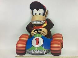 Vintage 1997 Diddy Kong Racing 25 Cardboard Store Display Sign N64 Nintendo 64