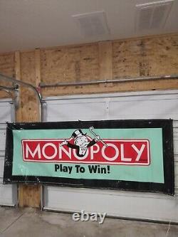 Vintage 1999 Mcdonald's Monopoly Game Banner Sign Display Store Advertising