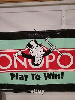 Vintage 1999 Mcdonald's Monopoly Game Banner Sign Display Store Advertising