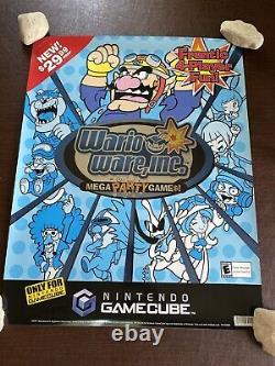 Vintage 2004 Nintendo GameCube Wario Ware Inc ToysRus Store Display Sign Poster