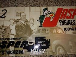 Vintage 2012 Near Mint Jasper Engines & Transmission Embossed Metal Wall Sign