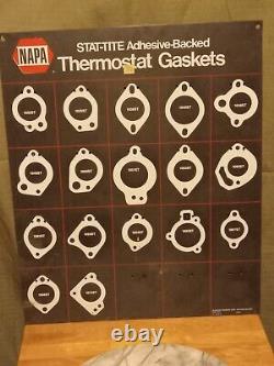 Vintage 24 Tall Napa Thermostat Gasket Pegboard Advertising Display With Pegs
