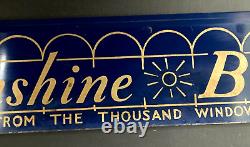 Vintage 30's Sunshine Biscuits 1000 Window Bakeries Sign from Store Display Rack