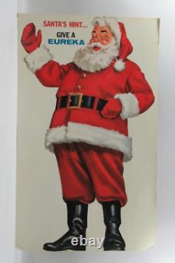 Vintage 36 Eureka Vacuum Santa Claus Store Display Sign/Standee