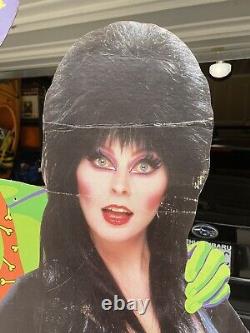 Vintage 6' ELVIRA Mali-Booo Beach HALLOWEEN CARDBOARD STANDEE Decor Coors Light