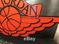 Vintage 80s Nike Air Jordan Icon Logo Acrylic Store Display Sign