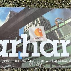 Vintage 90s Carhartt Double Sided Hanging Clothing Department Store Display Sign