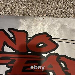 Vintage 90s No Fear Clothing Store Display Sign Metal 33.4 X 16