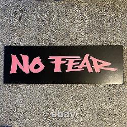 Vintage 90s No Fear Clothing Store Display Sign Motocross 11.5x36