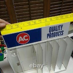 Vintage AC Delco AC Valve Store Display Cabinet Drawer Tin Sign
