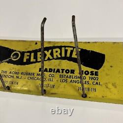 Vintage Acme Metal Flexrite Radiator Hose Store Display Rack Hanger Sign