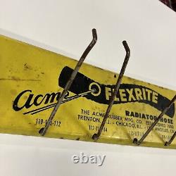 Vintage Acme Metal Flexrite Radiator Hose Store Display Rack Hanger Sign