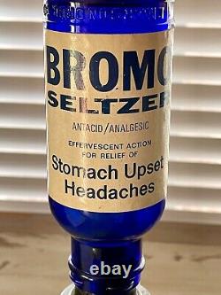 Vintage Advertising 1930's Bromo Seltzer Counter Top Display Dispenser Sign