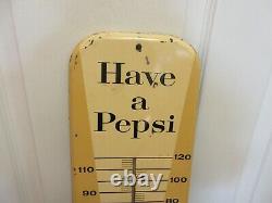 Vintage Advertising 1950's Pepsi Cola Soda Store Thermometer Display 957-q