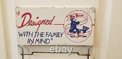 Vintage Advertising Big Bear Little Bear Designed Store Display Metal Sign Rack