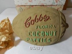 Vintage Advertising Display- 1944 Cobb's Florida Coconut Patties Counter Display