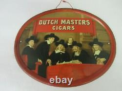 Vintage Advertising Dutch Masters Tobacco Cigar Tin Oval Sign Store Display 563