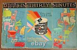 Vintage Advertising-MURPHY PAINTS-Cardboard Tri-Fold Sign 56X35 GREAT MANCAVE