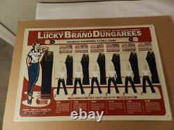 Vintage Advertising Sign-1992 Lucky Brand Dungarees Metal Sign-vintage Jeans