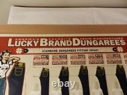 Vintage Advertising Sign-1992 Lucky Brand Dungarees Metal Sign-vintage Jeans