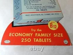 Vintage Advertising Sign- One A Day Vitamin Sign- Easel Back Sign-medical Sign