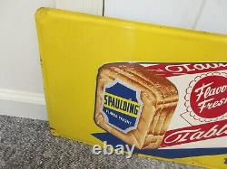 Vintage Advertising Spaulding Bread Sign Metal Store Display Sign A-132