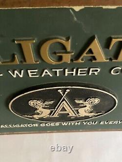 Vintage Alligator All-weather Coats Store Display Sign. Menswear Womenswear Rare