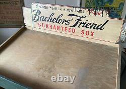 Vintage Antique Advertising Fashion Store Wood Display 1930s Bachelors Friend