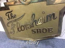 Vintage Antique Florsheim Shoes Store Display Advertising Sign