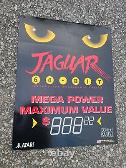Vintage Atari Jaguar 64-Bit Original Store Display/ Dusplay Sign video game