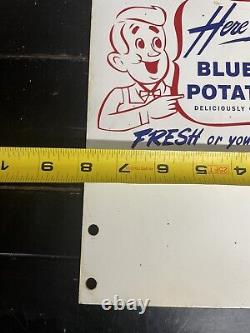 Vintage BLUE STAR POTATO CHIPS Store Display Rack Advertising Sign