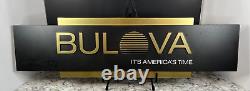 Vintage BULOVA IT'S AMERICAS TIME Hard Plastic Bulova Watches Advertising Sign